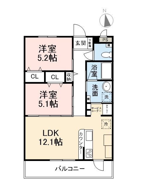 シャトー ルミエールの間取り