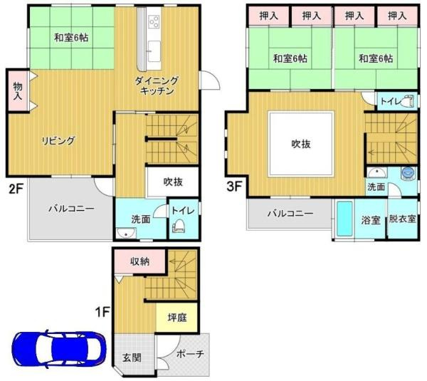 和歌山市加太　中古戸建の間取り