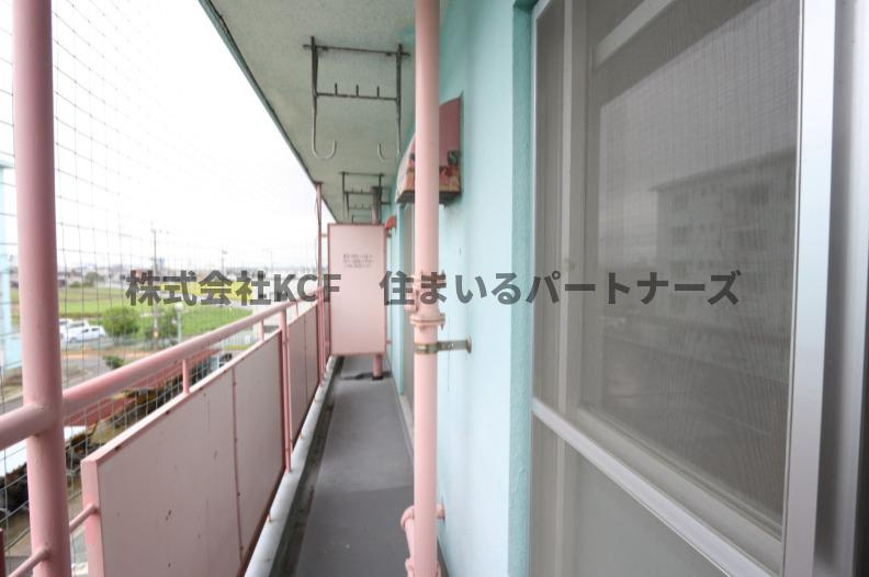 ビレッジハウス城島1号棟のバルコニー|バルコニー付きです