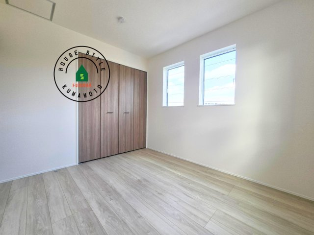 上益城郡益城町広崎第1-4棟（3号棟）の和室|将来的に、琉球畳を引きまして和室風にすることも可能です。