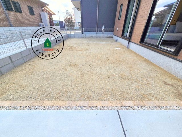 上益城郡益城町広崎第1-4棟（4号棟）の庭|お庭で自由な時間を過ごせます。