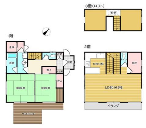 【間取り】 | 熱海市下多賀　戸建