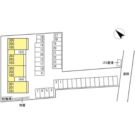 アヴニール西福原の区画図