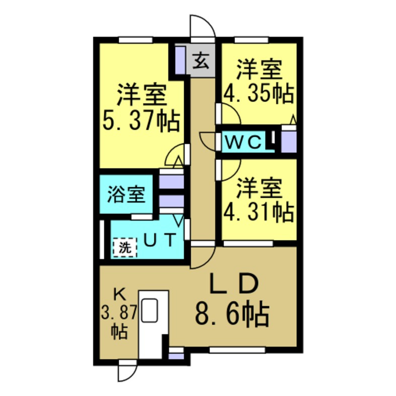 すまいる共和西の間取り