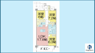 【間取り】 | キャッスルニューコート茶屋ヶ坂