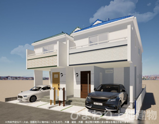 【外観】 | 座間市小松原2丁目  1号棟 3期 | イメージパース（完成時に現況と異なる場合は現況優先となります）
