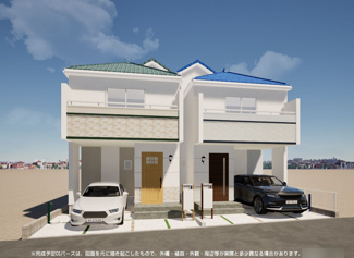 【外観】 | 座間市小松原2丁目  2号棟 3期 | イメージパース（完成時に現況と異なる場合は現況優先となります）