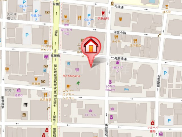 The Kitahama（ザ・キタハマ)の地図