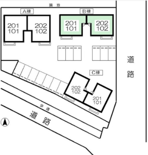 リバーサイド・アイルBの区画図