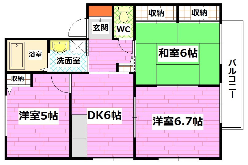 シャルムエイトBの間取り