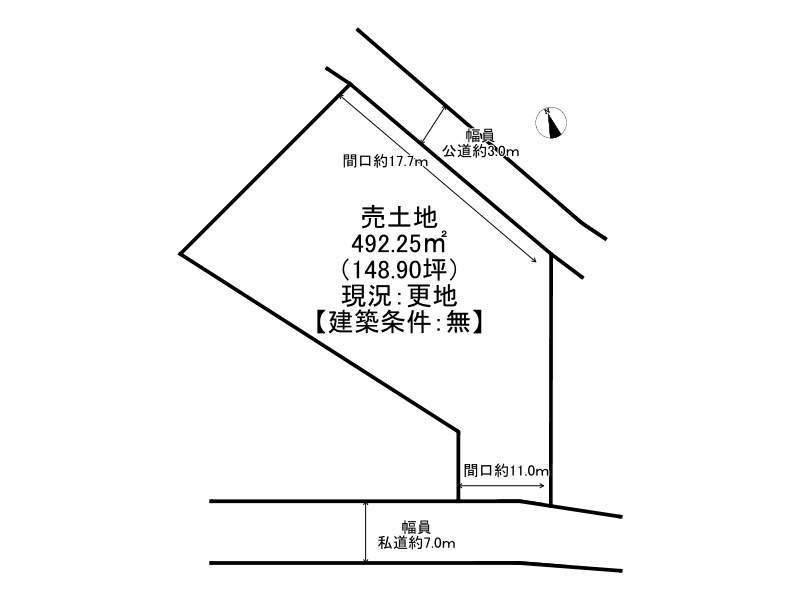 姫路市的形町福泊／売土地の土地図