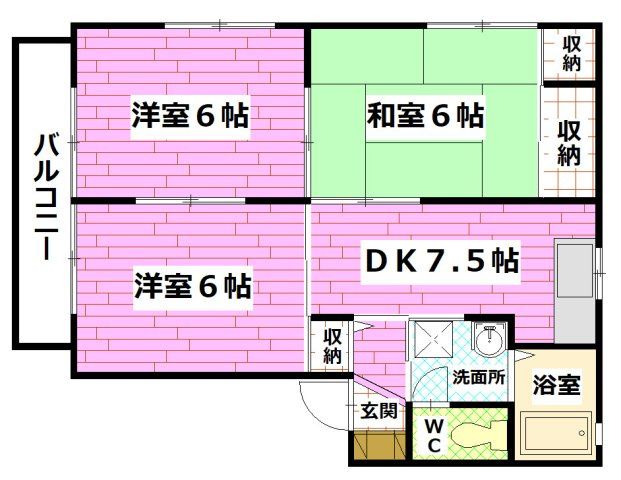 リバーハイツの間取り
