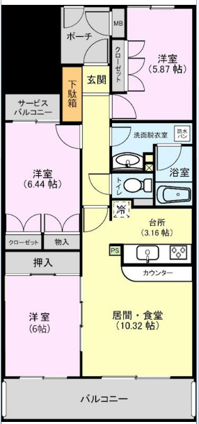 ブライティ広沢の間取り