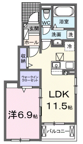リアン フィル Bの間取り