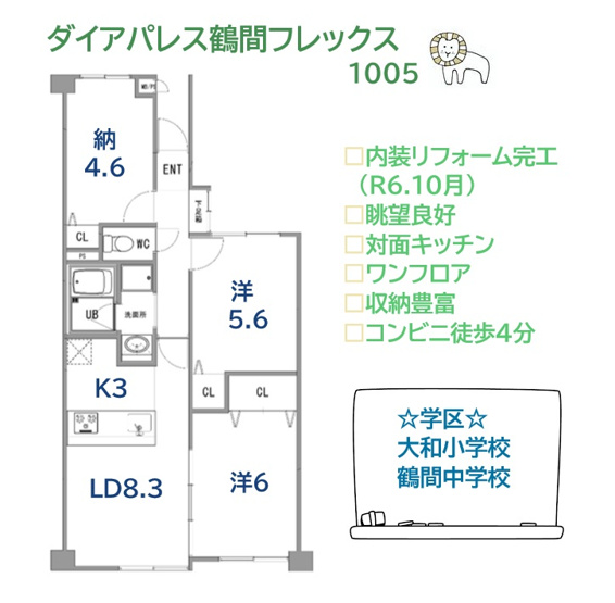 【間取り】 | 収納・書斎に使い勝手良好なSルームを備えた、ゆとりの間取りプラン◎
10階部分のお部屋なので開放感があり、陽当たり・風通りも良好ですよ♪