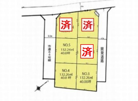 【土地図】 | 伊勢原市上粕屋　土地（売地）建築条件なし　全6区画 | 伊勢原市上粕屋　土地（売地）建築条件なし　全6区画