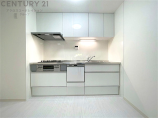 壁付けシステムキッチンはスペースの最大限の有効活用が可能で、動線がスムーズになり調理や準備が快適で効率的に行えます。収納スペースや吊り戸棚が設けられ、調理器具や食器類をスマートに収納できます。