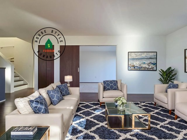 菊池郡菊陽町馬場楠第1-2棟（1号棟）　の居間・リビング|明るく開放的なリビングダイニングは豊かな陽光が注ぎ込み、やすらぎの空間を演出してくれます。ご家族で楽しいひとときをお過ごし下さい。※家具はCGを合成したものです。