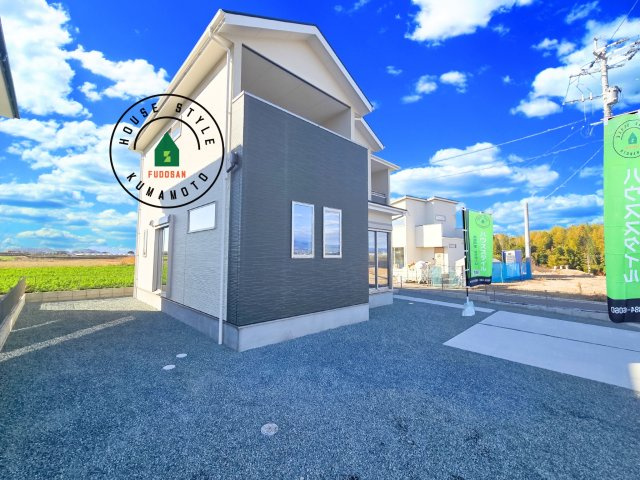 菊池郡菊陽町馬場楠第1-2棟（1号棟）　の外観|デザイン性のある外観です。