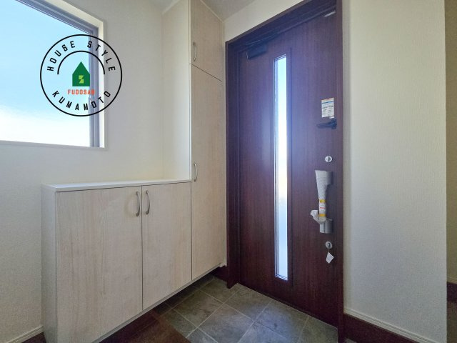 菊池郡菊陽町馬場楠第1-2棟（1号棟）　の防犯設備|二重ロックでしっかり防犯対策ができます。