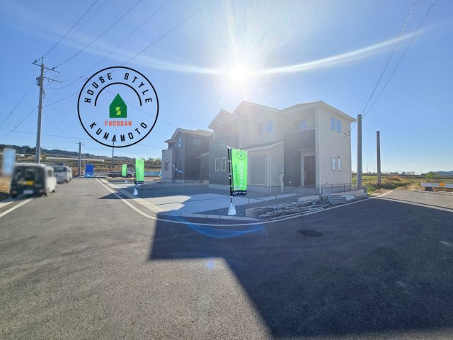 菊池郡菊陽町馬場楠第1-2棟（1号棟）　の前面道路含む現地写真|見学の時間などお気軽にお問い合わせ下さい。
