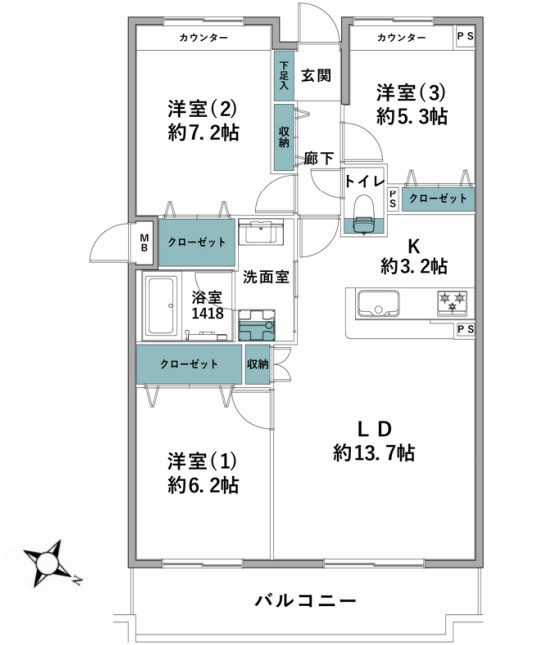 藤沢市白旗１丁目の中古マンションの外観