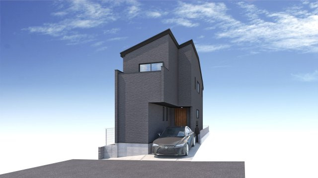 練馬区羽沢2丁目　快適マルチアクセス　新築分譲住宅全3棟の外観パース|建物の外観完成予想図

※画像はイメージで、実際の仕様、デザインとは異なる可能性がございます。