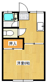 新潟市西区上新栄町４丁目のアパートの間取り