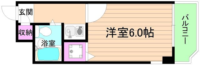 大阪市城東区蒲生１丁目の賃貸マンションの間取り