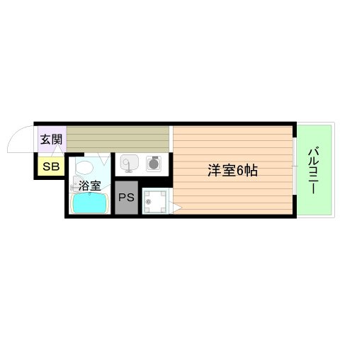 大阪市城東区蒲生１丁目の賃貸マンションの間取り