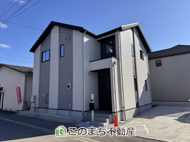リガーレ壬生町40期　1号棟の外観|建物完成につき内覧可能です！
飽きのこないシンプルな外観と
閑静な住宅街は永住の地にピッタリです♪