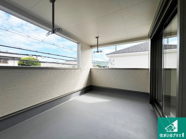 八尾市新家町　第1期　新築一戸建てのバルコニー|日当たりのよいバルコニー！お部屋が開放的に！