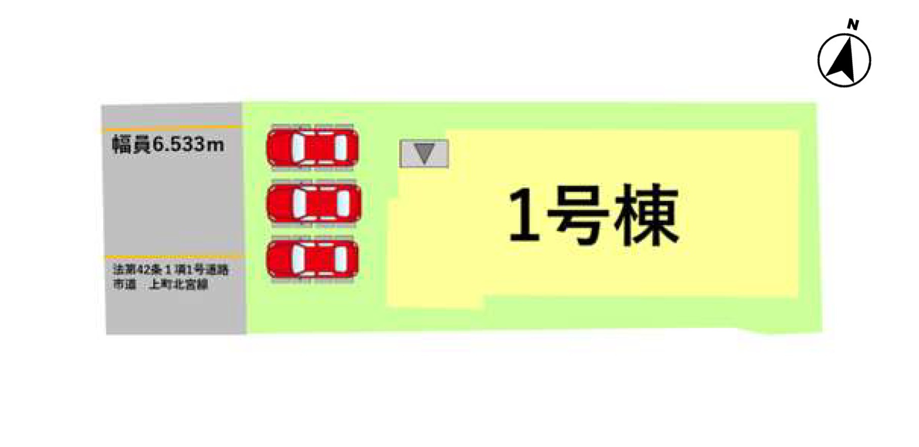 菊池市隈府第2-1棟（1号棟）　の区画図|配置図（1号棟）