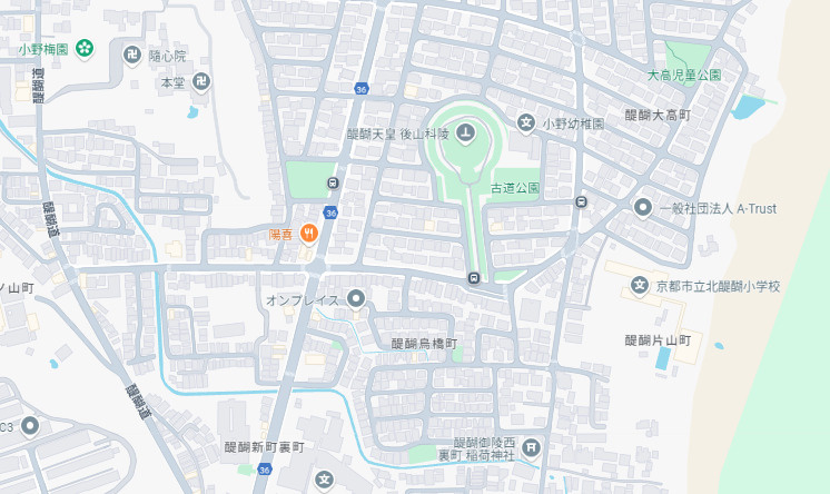 京都市伏見区醍醐古道町　第1期　新築一戸建ての地図