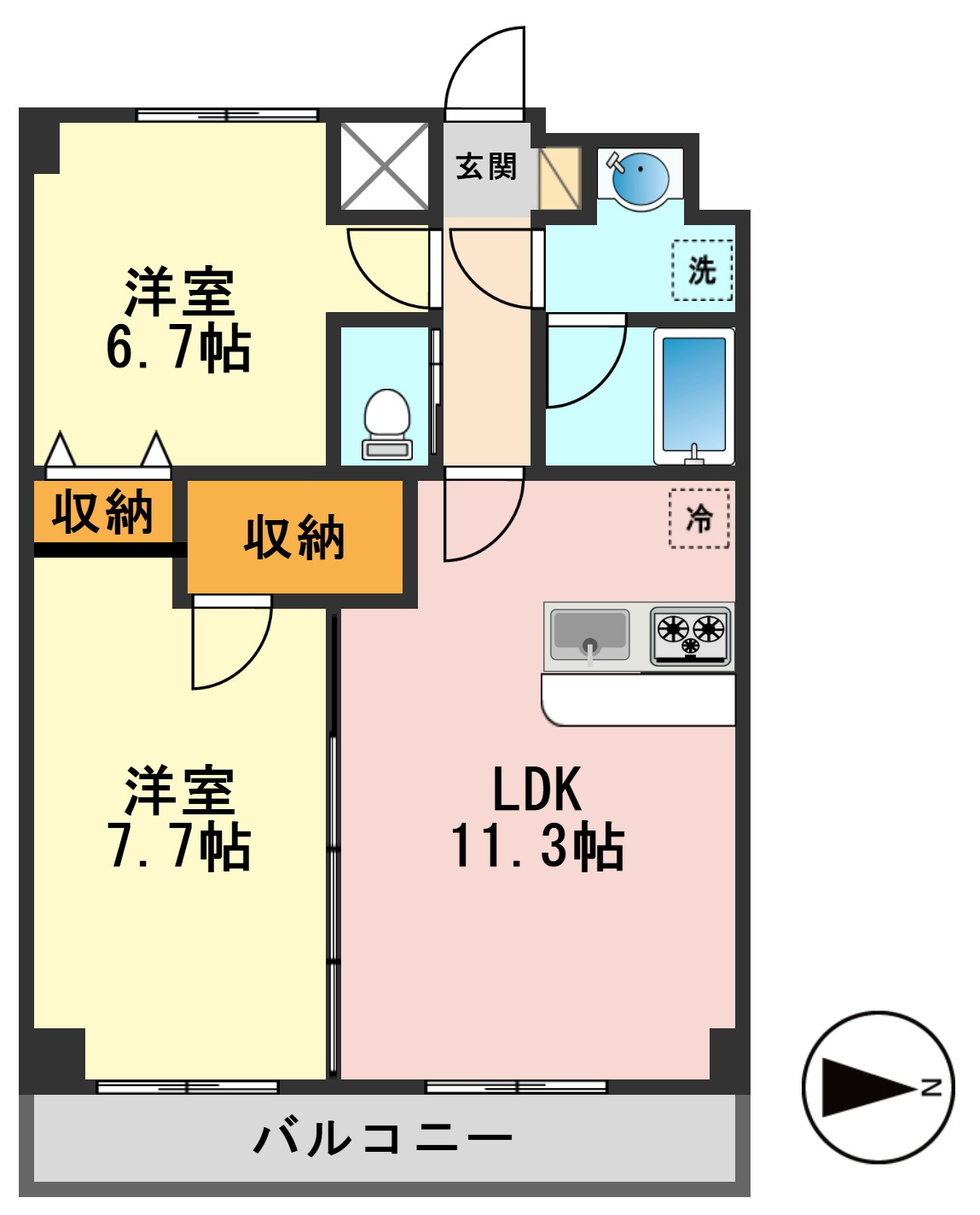 L'Foria瑞江の間取り