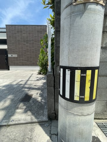 小栗7丁目土地の外観|西側境界部分の写真です。