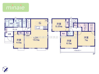 【間取り】 | 車2台駐車　WIC　地震に強い家　咲が丘　全4棟　B号棟 | 住宅性能評価書付きの物件です♪
