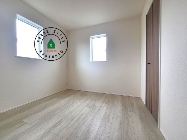 菊池市西寺第1-6棟（3号棟）の和室|将来的に、琉球畳を引きまして和室風にすることも可能です。