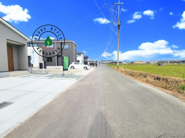 菊池市西寺第1-6棟（4号棟）の前面道路含む現地写真|前面道路です。