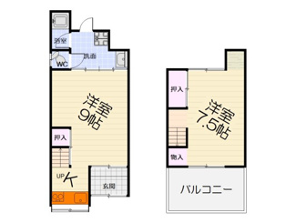 【間取り】 | 上野芝向ヶ丘町4丁貸家