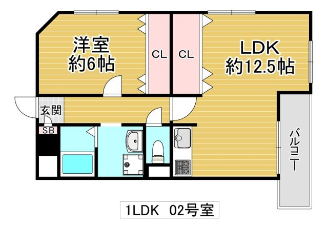 大阪市城東区天王田の賃貸マンションの間取り