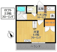 ２０２号室の間取り