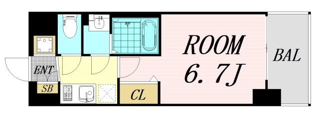 Alivis福島海老江　仲介手数料無料の間取り