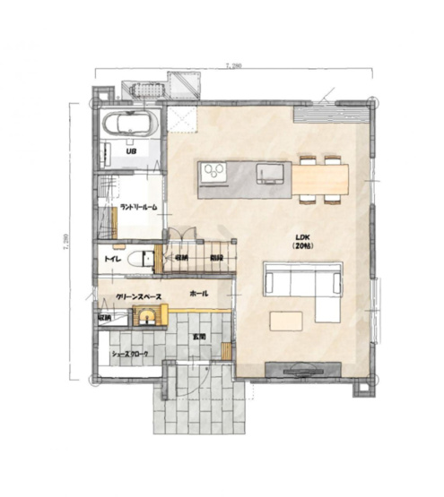 【間取り】 | 合志市御代志　31坪 | ☆1階間取図☆