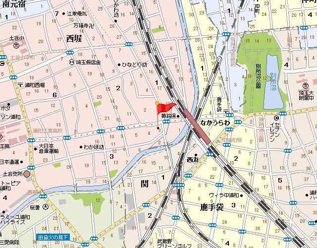 さいたま市桜区西堀３丁目の賃貸マンションの地図