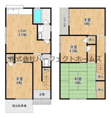 磯島元町戸建　賃貸の間取り