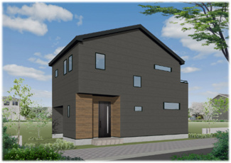 【外観パース】 | ☆新築／ビルトイン車庫！3LDK+SIC！綾瀬市寺尾南-52-18- | イメージパース：クールで落ち着きのある外観を予定周囲とは一味違うデザインで存在感をアピール