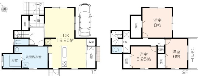 入間市下藤沢の参考プラン|2階建ての参考プラン