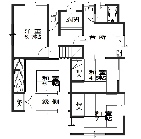 松山市石手4丁目の間取り