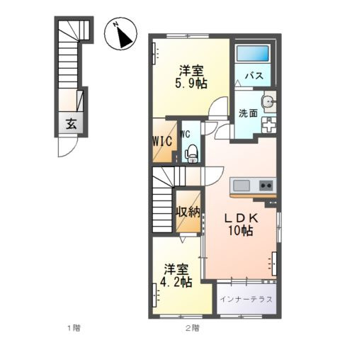 仮）よしわら新築アパートの間取り